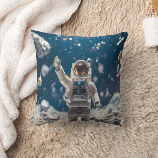 Out of This World Astronaut in Space Throw Pillow Kussen (Deken)
