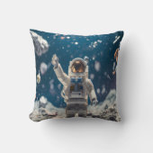 Out of This World Astronaut in Space Throw Pillow Kussen (Voorkant)