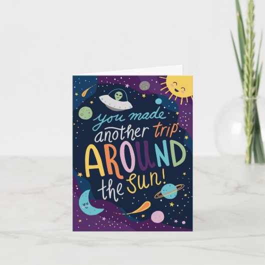 Out of this World Birthday Kaart (Voorkant)