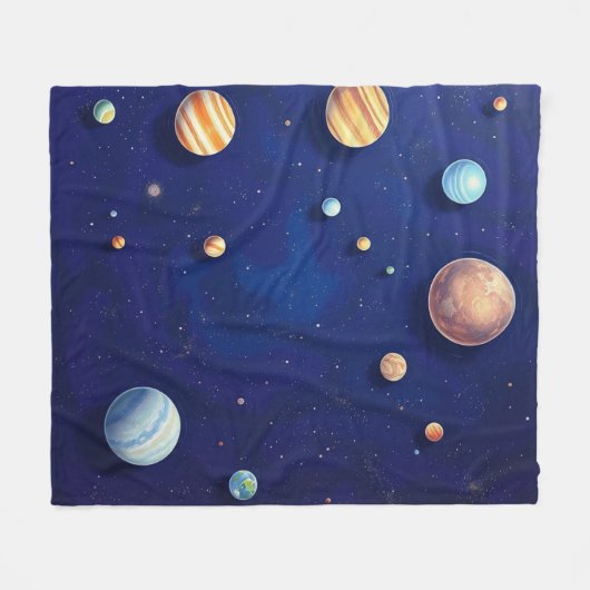 Out of This World Plush Fleece Throw Blanket (Voorkant (Horizontaal))