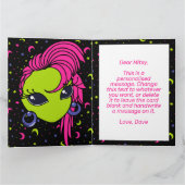 Out of This World Retro Alien Valentijns Kaart (Binnen)