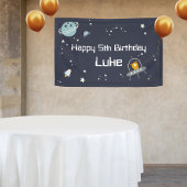 Out of This World Space Verjaardagsfeestbanner Spandoek