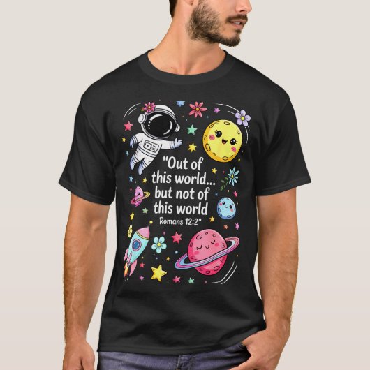 Out Of This World Spaceship Planet Galaxy Christia T-shirt (Voorkant)