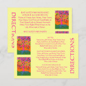 'Out-of-Town Guest DIRECTIONS'-kaart (kleine rec.) Informatiekaartje (Voorkant / Achterkant)