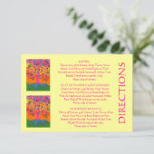 'Out-of-Town Guest DIRECTIONS'-kaart (kleine rec.) Informatiekaartje (Staand voorkant)