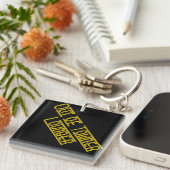 Out-of-Towner Lounger Sleutelhanger - Geel/zwart (Voorkant Rechts)