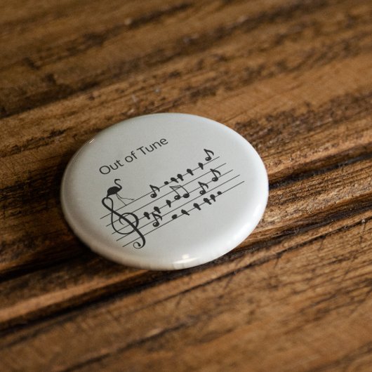 Out of Tune Flamingo aanpasbaar Ronde Button 5,7 Cm