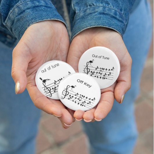 Out of Tune Flamingo aanpasbaar Ronde Button 5,7 Cm