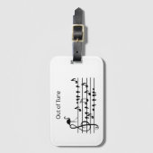 Out of Tune Flamingo bij zangvogels Bagagelabel (Voorkant (verticaal))