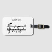 Out of Tune Flamingo bij zangvogels Bagagelabel (Voorkant (horizontaal))