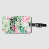 Out of Tune Flamingo bij zangvogels Bagagelabel (Voorkant (horizontaal))