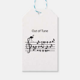 Out of Tune Flamingo bij zangvogels Cadeaulabel