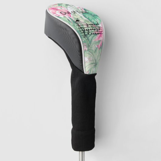 Out of Tune Flamingo bij zangvogels Golfheadcover (Schuin)