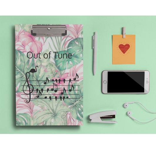 Out of Tune Flamingo bij zangvogels Klembord