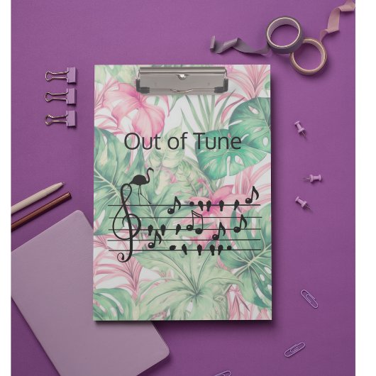 Out of Tune Flamingo bij zangvogels Klembord