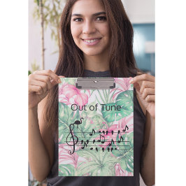 Out of Tune Flamingo bij zangvogels Klembord