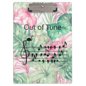 Out of Tune Flamingo bij zangvogels Klembord (Voorkant)