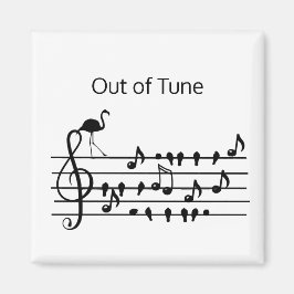 Out of Tune Flamingo bij zangvogels Magneet