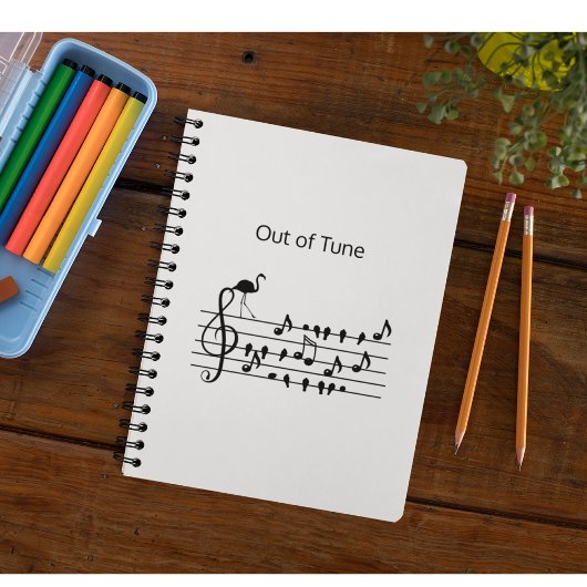 Out of Tune Flamingo bij zangvogels Notitieboek