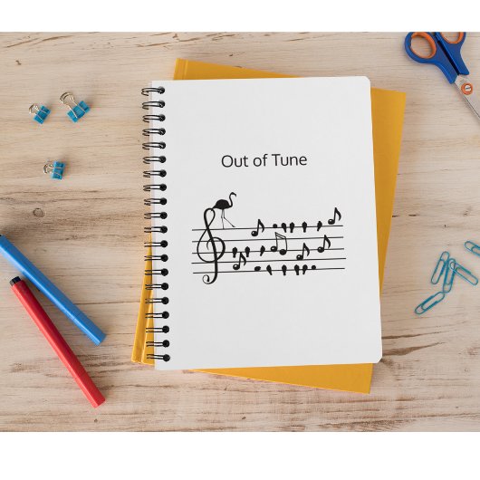 Out of Tune Flamingo bij zangvogels Notitieboek