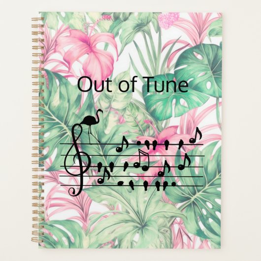 Out of Tune Flamingo bij zangvogels Planner (Voorkant)