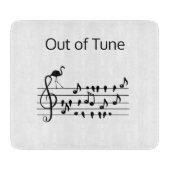 Out of Tune Flamingo bij zangvogels Snijplank (Voorkant)