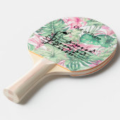 Out of Tune Flamingo bij zangvogels Tafeltennisbatje (Voorkant Gekanteld)