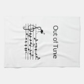 Out of Tune Flamingo bij zangvogels Theedoek (Horizontaal)