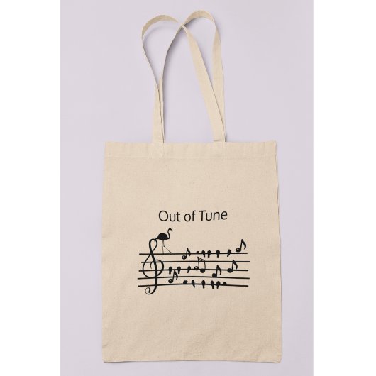 Out of Tune Flamingo bij zangvogels Tote Bag