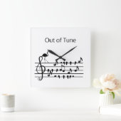 Out of Tune Flamingo bij zangvogels Vierkante Klok (Huis)