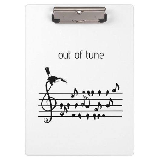 Out of Tune, toekan bij zangvogels Klembord (Voorkant)