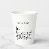 Out of Tune, toekan bij zangvogels Papieren Bekers (Voorkant)