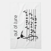 Out of Tune, toekan bij zangvogels Theedoek (Verticaal)