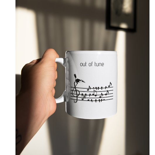 Out of Tune, toekan bij zangvogels Tweekleurige Koffiemok