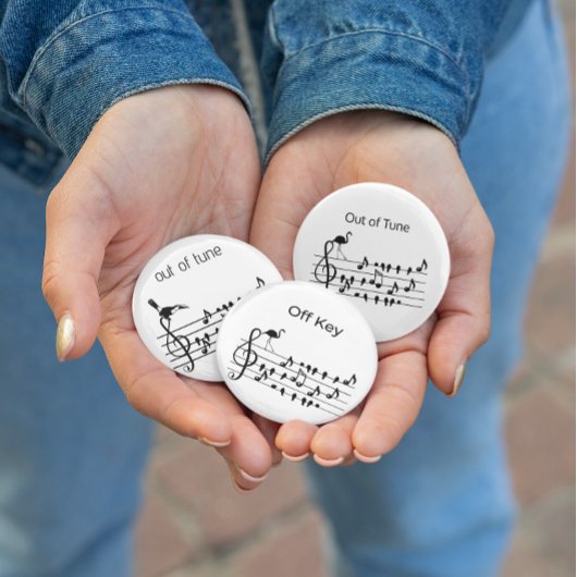 Out of Tune, toucan aanpasbaar Ronde Button 5,7 Cm