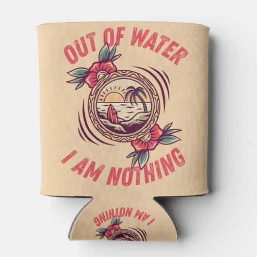 Out of Water I Am Nothing Surfing | Ocean Lovers Blikjeskoeler (Achterkant)