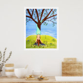 "Out-of-water" Zeemeermin grote afdruk Poster (Keuken)