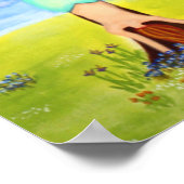 "Out-of-water" Zeemeermin, volledig geblazen afdru Poster (Hoek)