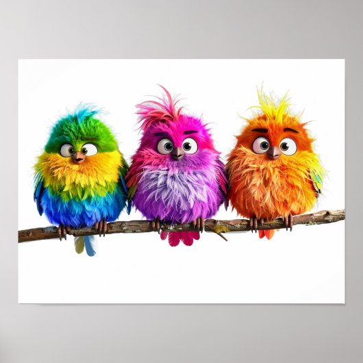 Out on a limb -- Birds Poster (Voorkant)