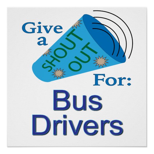 Out-out voor busdrivers perfect poster (Voorkant)