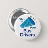 Out-out voor busdrivers ronde button 5,7 cm (Voorkant /achterkant)