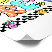 Out Pre-k School Afstuderen Groovy Laatste dag van Poster (Hoek)