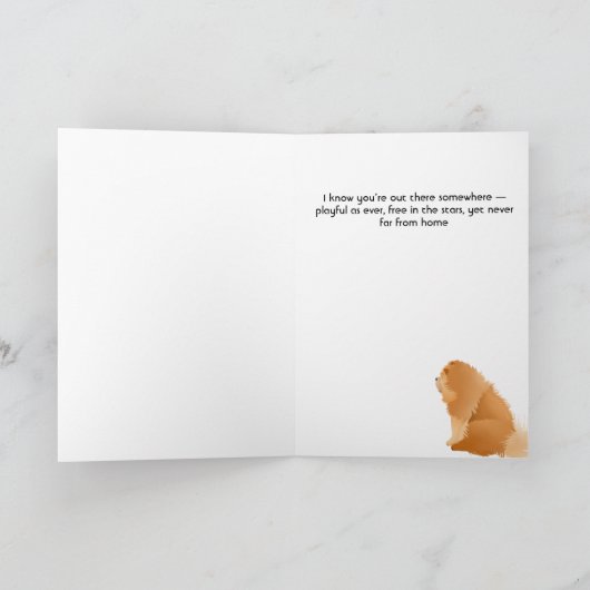 OUT THERE SOMEWHERE Chow memorial Card Kaart (Binnen)