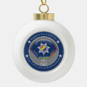 Out to Protect Christmas Ball Keramische Bal Ornament (Voorkant)