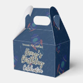 Out to space Birthday celebration Favor Box Bedankdoosjes (Achterkant)