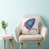 Out to space Rocket Baby Customizable Kussen (Stoel)