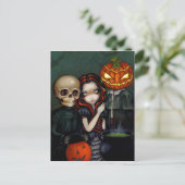 "Out Trick-or-Treating"-Briefkaart Feestdagenkaart (Staand voorkant)