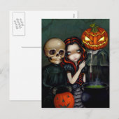 "Out Trick-or-Treating"-Briefkaart Feestdagenkaart (Voorkant / Achterkant)