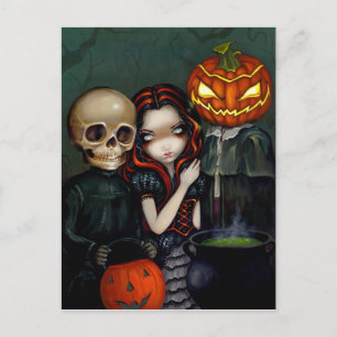 "Out Trick-or-Treating"-Briefkaart Feestdagenkaart