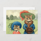 Out with Auntie by Louis Wain Briefkaart (Voorkant / Achterkant)